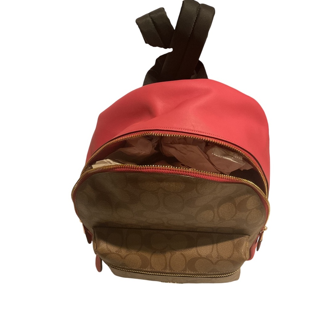 NWT_Coach Brown and Pink Backpack F32200 - Picture 5 of 5